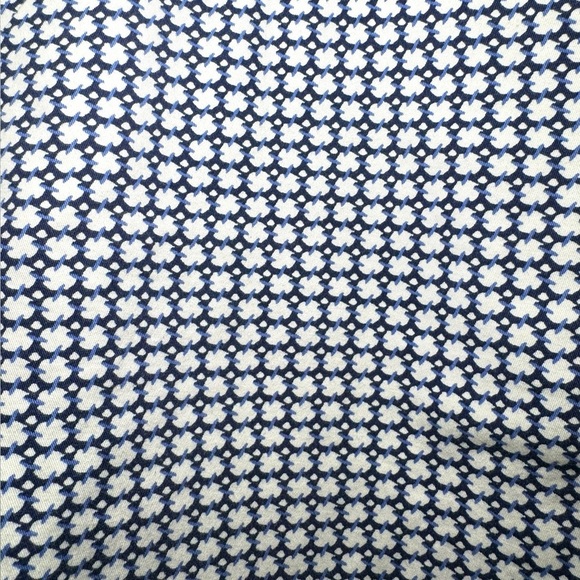 Land's End Fit 2  Bermuda Golf Shorts Geometric White & Blue Style Size 14 EUC - Picture 4 of 11